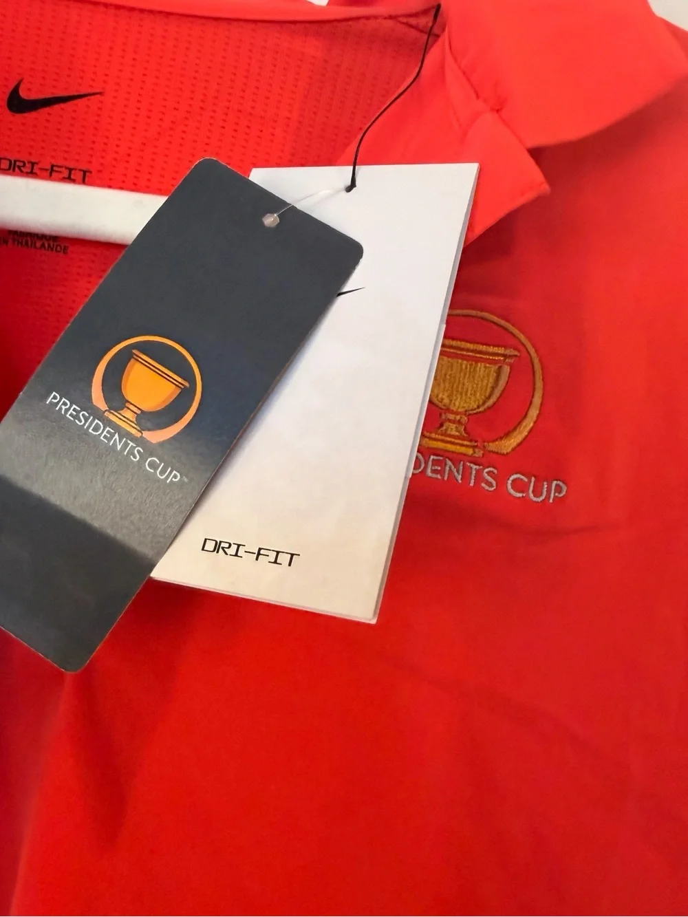 Nike Presidents Cup Women’s Red Short Sleeve Golf Polo